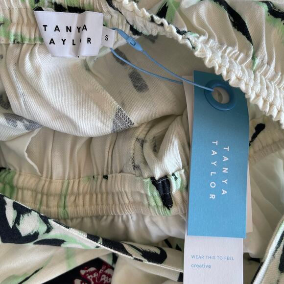 NWT Tanya Taylor‎ Stevie Romper Size Small Floral Linen Square Neck Puff Sleeve - Picture 16 of 16